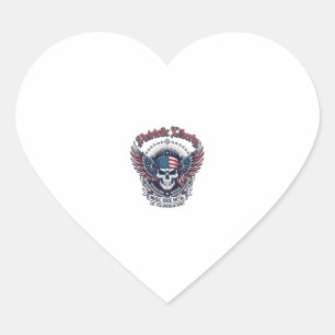 Patriotic Bandanna Rocker Old Glory Music Rock Met Heart Sticker