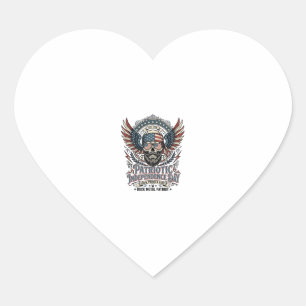 Patriotic Bandanna Rocker Old Glory Music Rock Met Heart Sticker
