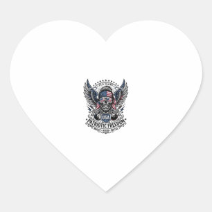 Patriotic Bandanna Rocker Old Glory Music Rock Met Heart Sticker