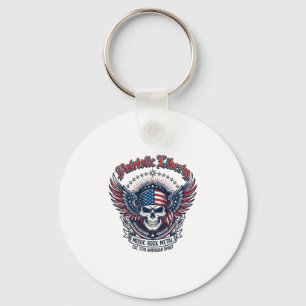 Patriotic Bandanna Rocker Old Glory Music Rock Met Key Ring