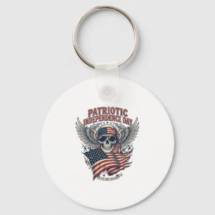 Patriotic Bandanna Rocker Old Glory Music Rock Met Key Ring