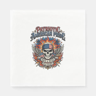 Patriotic Bandanna Rocker Old Glory Music Rock Met Napkin