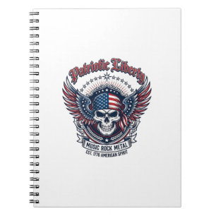 Patriotic Bandanna Rocker Old Glory Music Rock Met Notebook