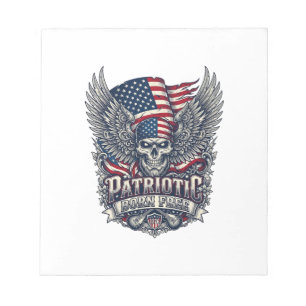 Patriotic Bandanna Rocker Old Glory Music Rock Met Notepad