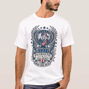 Patriotic Bandanna Rocker Old Glory Music Rock Met T-Shirt