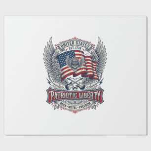 Patriotic Bandanna Rocker Old Glory Music Rock Met Wrapping Paper
