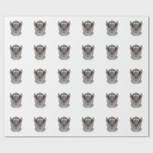 Patriotic Bandanna Rocker Old Glory Music Rock Met Wrapping Paper