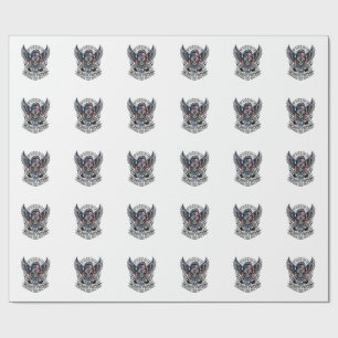 Patriotic Bandanna Rocker Old Glory Music Rock Met Wrapping Paper