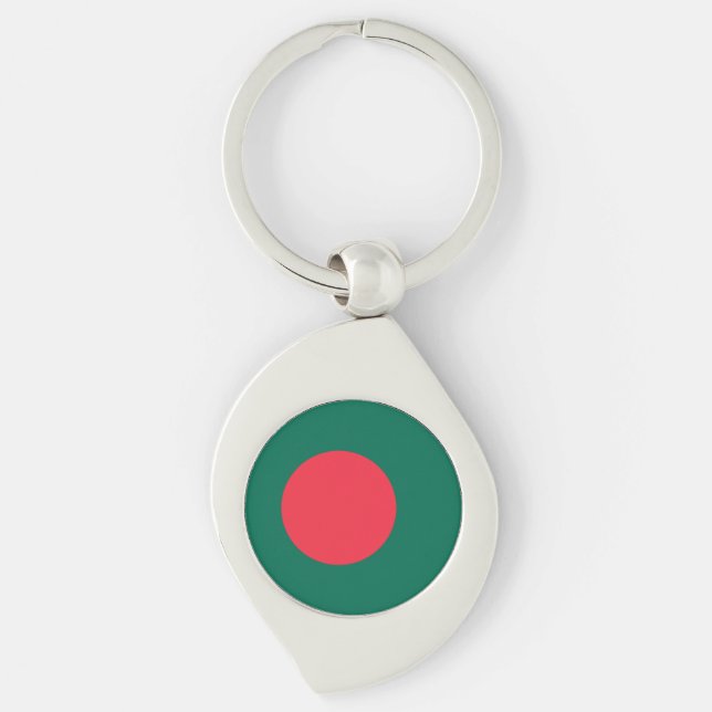 Patriotic Bangladeshi Flag Keychain (Front)