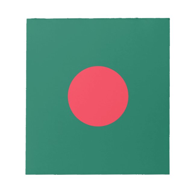 Patriotic Bangladeshi Flag Notepad (Front)