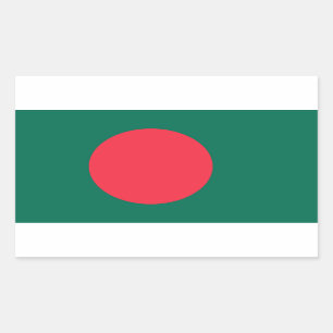 Patriotic Bangladeshi Flag Rectangular Sticker