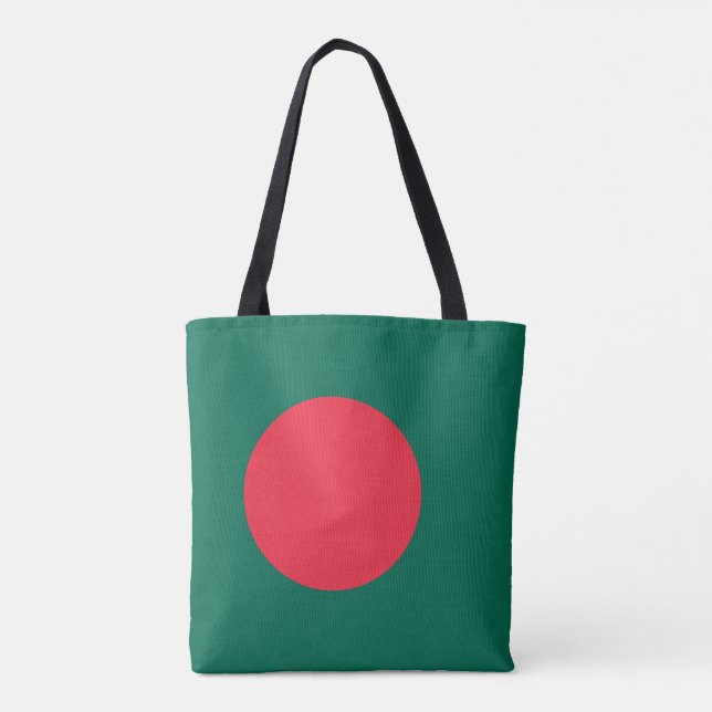 Patriotic Bangladeshi Flag Tote Bag (Back)