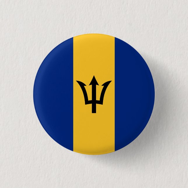 Patriotic Barbados Flag 3 Cm Round Badge (Front)