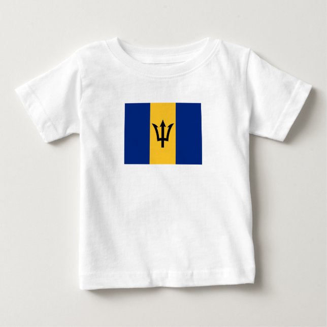 Patriotic Barbados Flag Baby T-Shirt (Front)