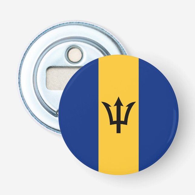 Patriotic Barbados Flag Bottle Opener (Front)