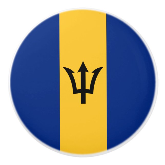 Patriotic Barbados Flag Ceramic Knob (Front)