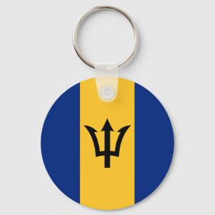 Patriotic Barbados Flag Key Ring