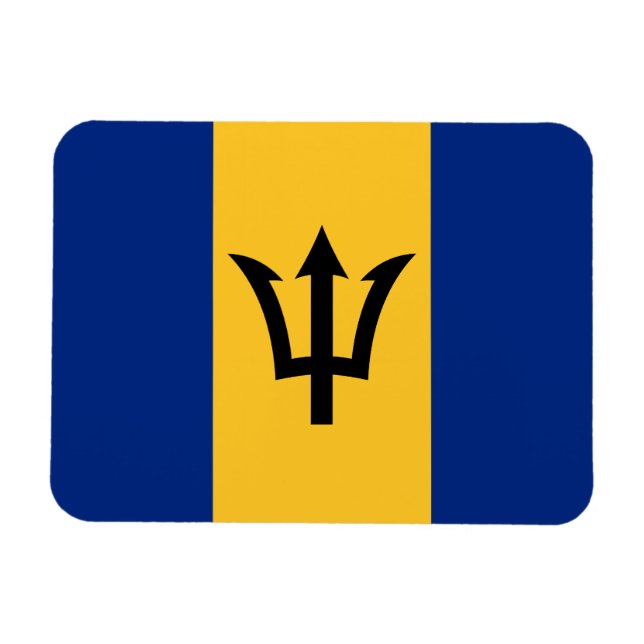Patriotic Barbados Flag Magnet (Horizontal)