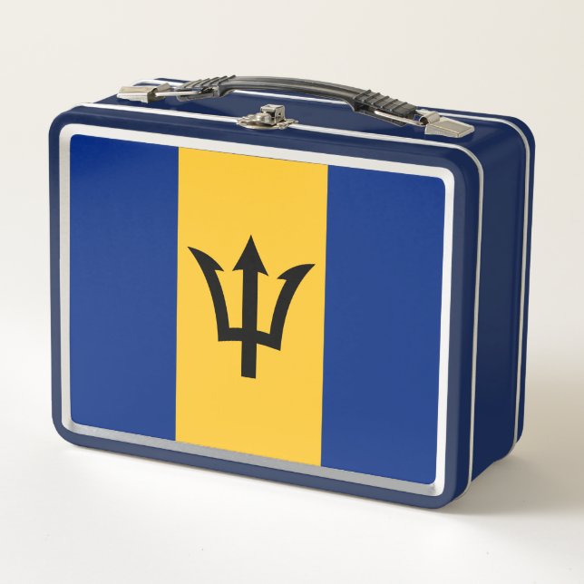 Patriotic Barbados Flag Metal Lunch Box (Front)