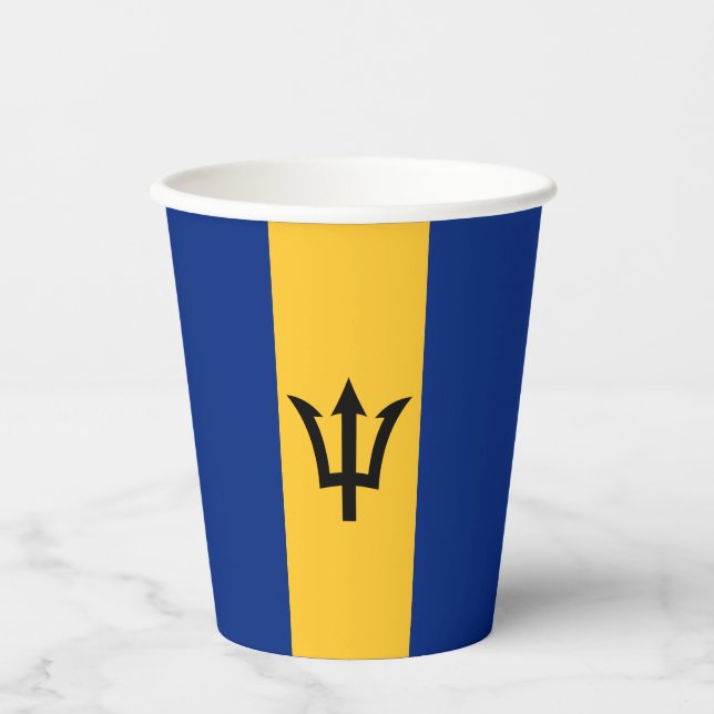 Patriotic Barbados Flag Paper Cups (Front)