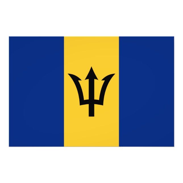 Patriotic Barbados Flag Photo Print (Front)