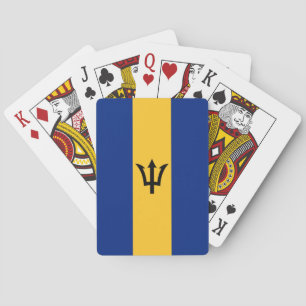 Patriotic Barbados Flag Playing Cards