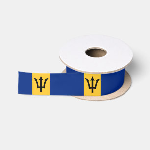 Patriotic Barbados Flag Satin Ribbon