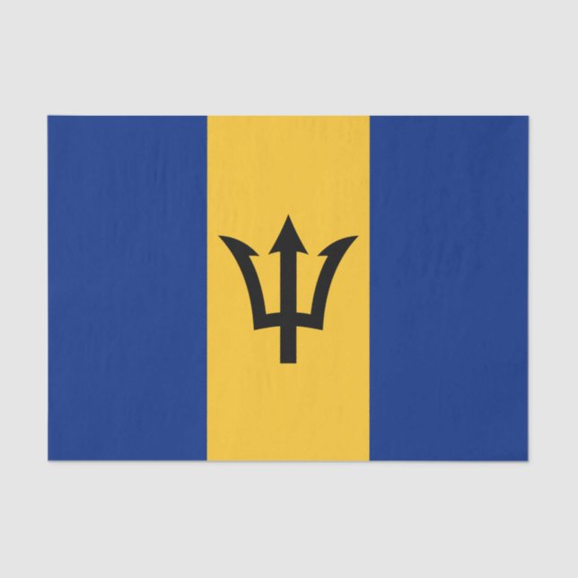 Patriotic Barbados Flag Tissue Paper (Front)