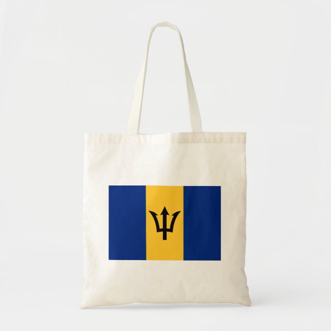 Patriotic Barbados Flag Tote Bag (Front)