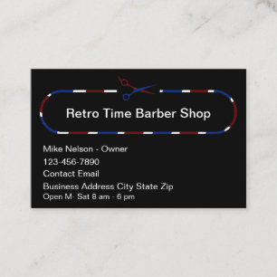 Patriotic Barber Shop Business Cards 
