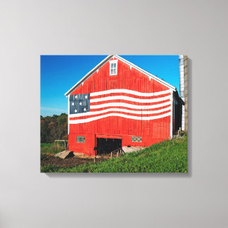 Patriotic Barn Canvas Print
