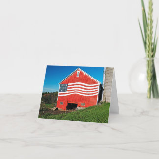 Patriotic Barn Card