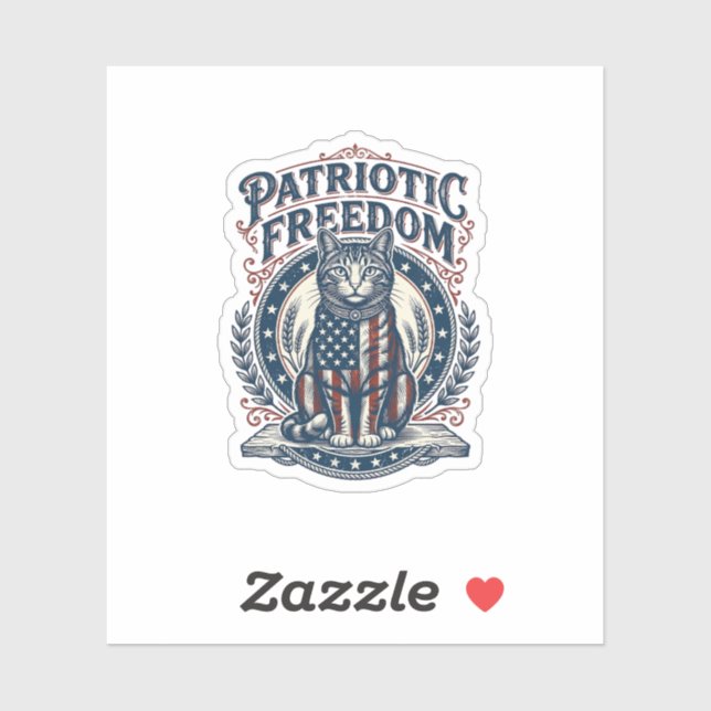Patriotic Barn Cat Vector Graphic Tee_1 (Sheet)
