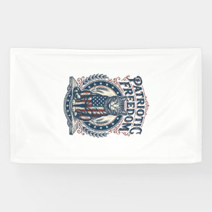 Patriotic Barn Cat Vector Graphic Tee_1 Banner
