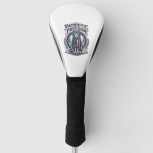 Patriotic Barn Cat Vector Graphic Tee_1 Golf Head Cover
