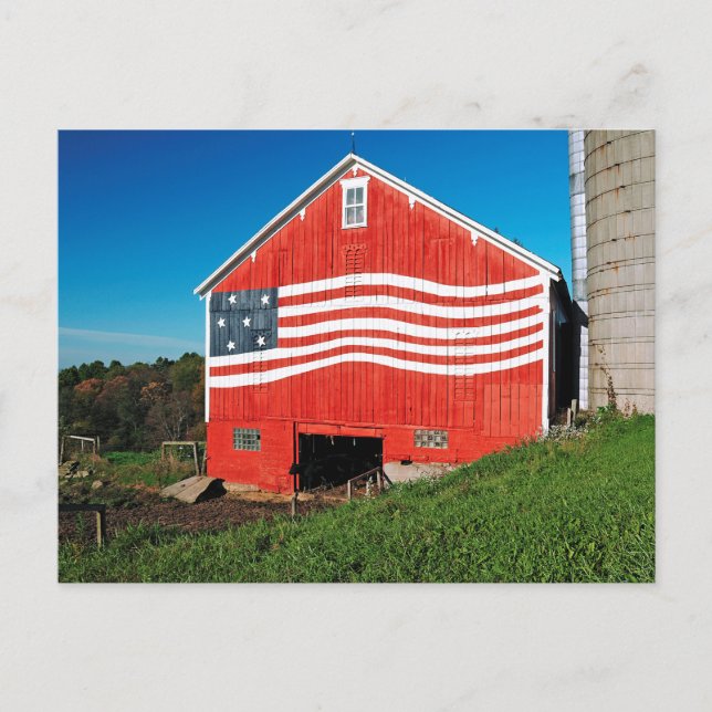 Patriotic Barn Postcard (Front)