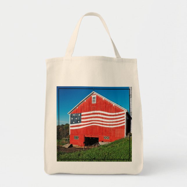 Patriotic Barn Tote Bag (Front)