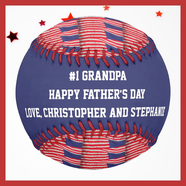 Patriotic Baseball #1 Grandpa, Father's Day, Flags (Creator Uploaded)