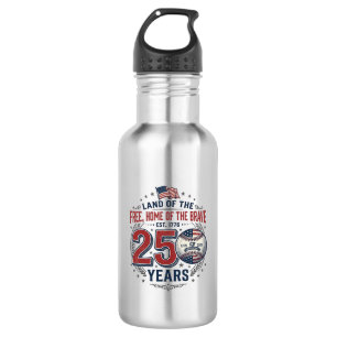 Patriotic Baseball 250 Years Vintage Shirt Design_ 532 Ml Water Bottle