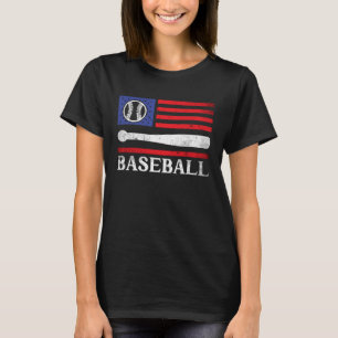 Patriotic Baseball 4th Of July US Flag Baseball Fa T-Shirt