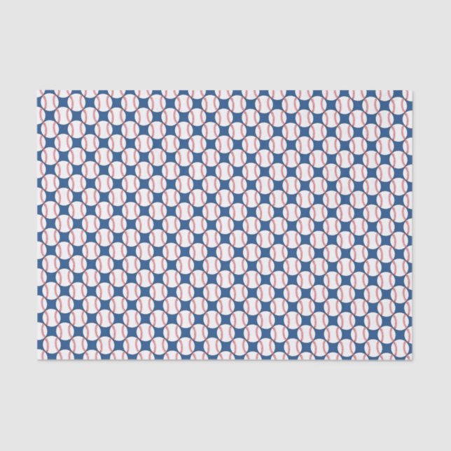 Patriotic Baseball Tissue Paper (Front)