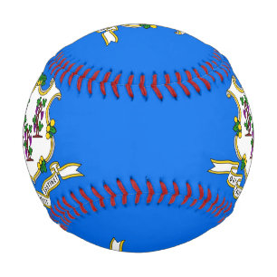 Patriotic baseball with flag of Connecticut, USA
