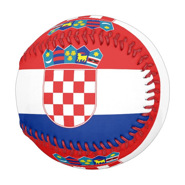 Patriotic baseball with flag of Croatia (Front Right)
