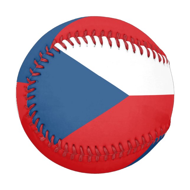 Patriotic baseball with flag of Czechia (Front Left)