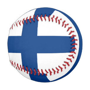 Patriotic baseball with flag of Finland