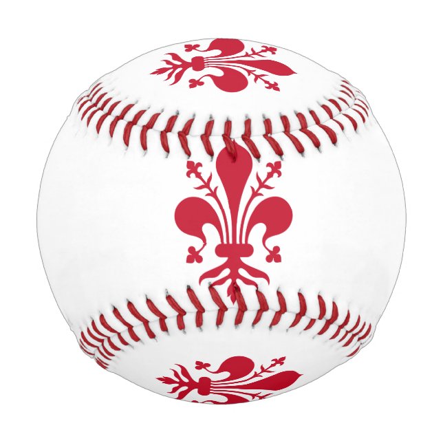 Patriotic baseball with flag of Florence, Italy (Front)