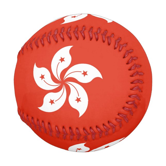 Patriotic baseball with flag of Hong Kong (Front Right)