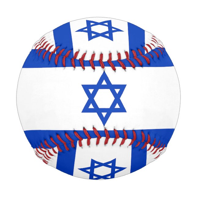 Patriotic baseball with flag of Israel (Back)