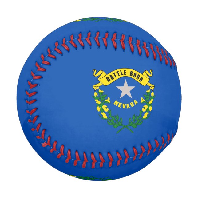 Patriotic baseball with flag of Nevada, USA (Front Left)
