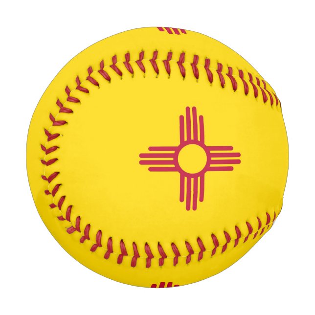 Patriotic baseball with flag of New Mexico (Front Left)